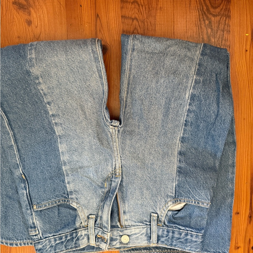 Girls size 10 High-Rise Baggy Wide Leg Jeans - Blue - Picture 11 of 12